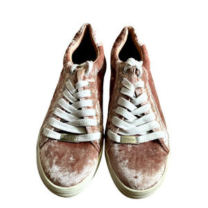 Top shop Pink velour SNEAKERS